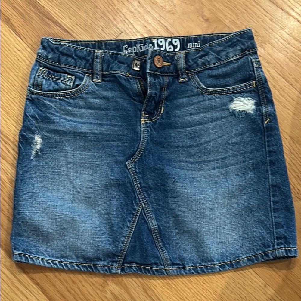 GAP Blue Wrap Mini Skirt Casual